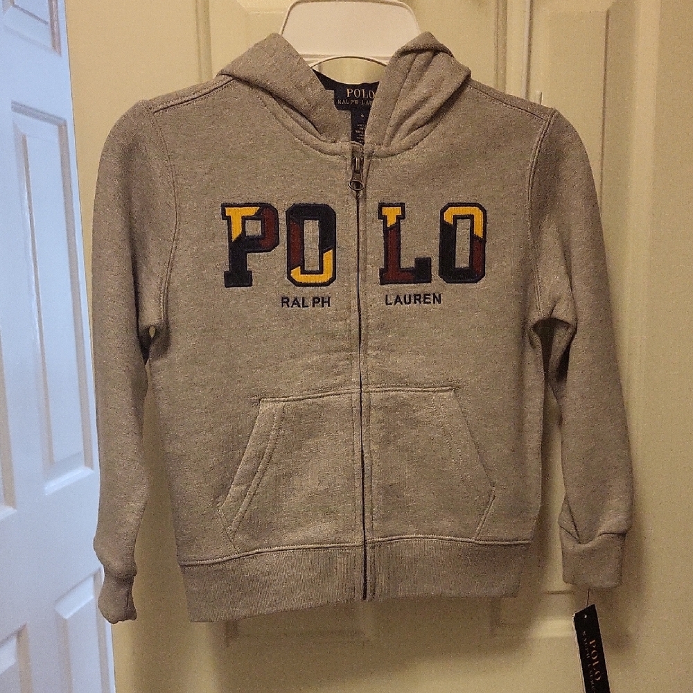 Polo by Ralph Lauren Gray Zip-Up Hoodie Sweatshirt